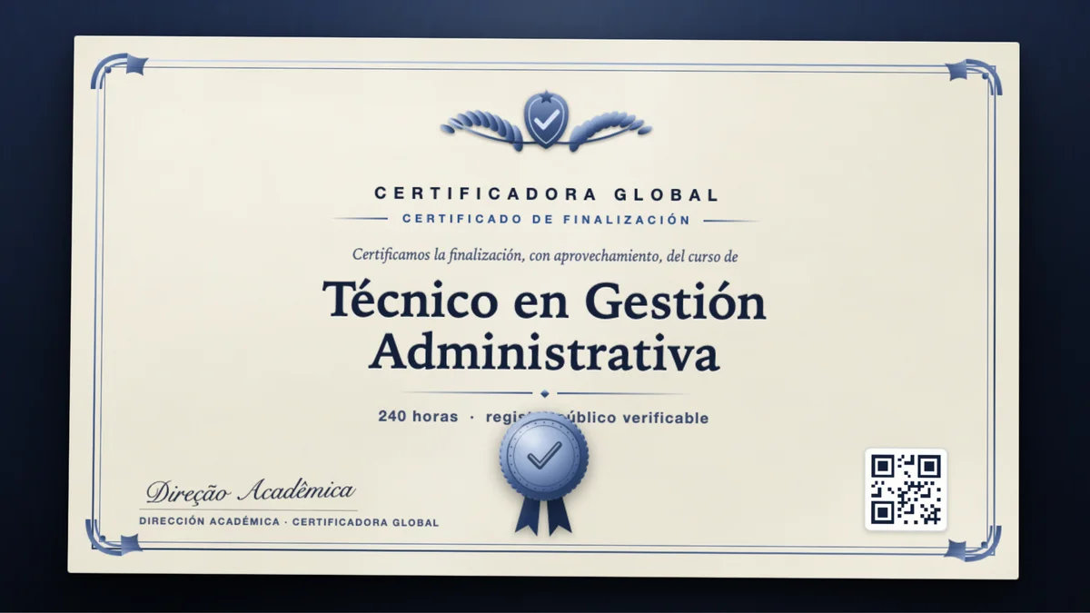 Portada del curso Técnico en Gestión Administrativa