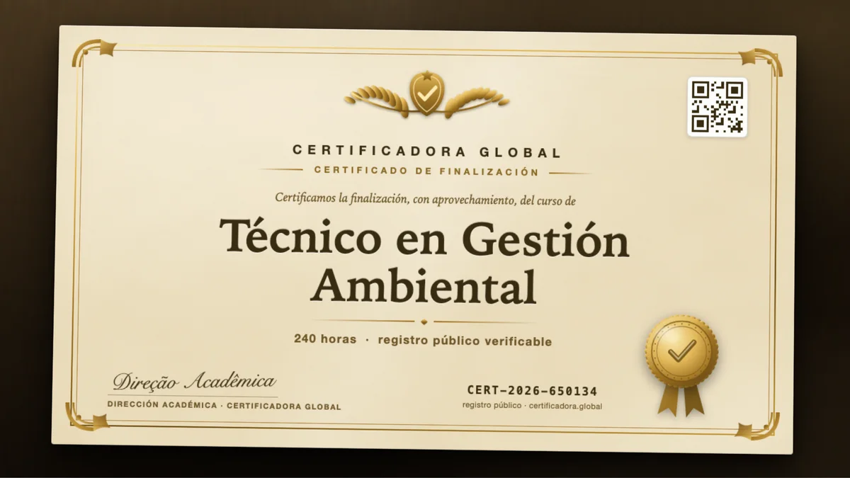 Portada del curso Técnico en Gestión Ambiental