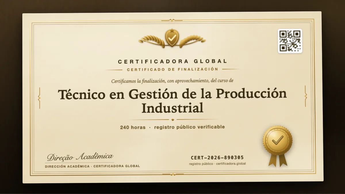 Portada del curso Técnico en Gestión de la Producción Industrial