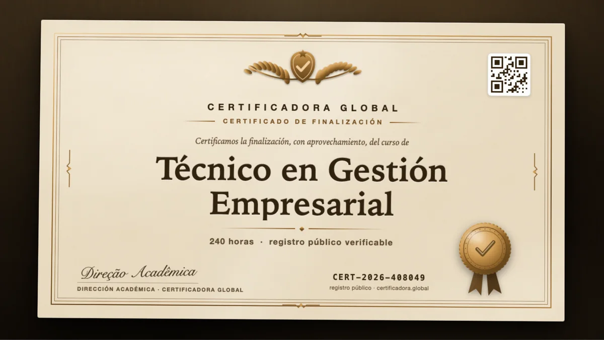 Portada del curso Técnico en Gestión Empresarial
