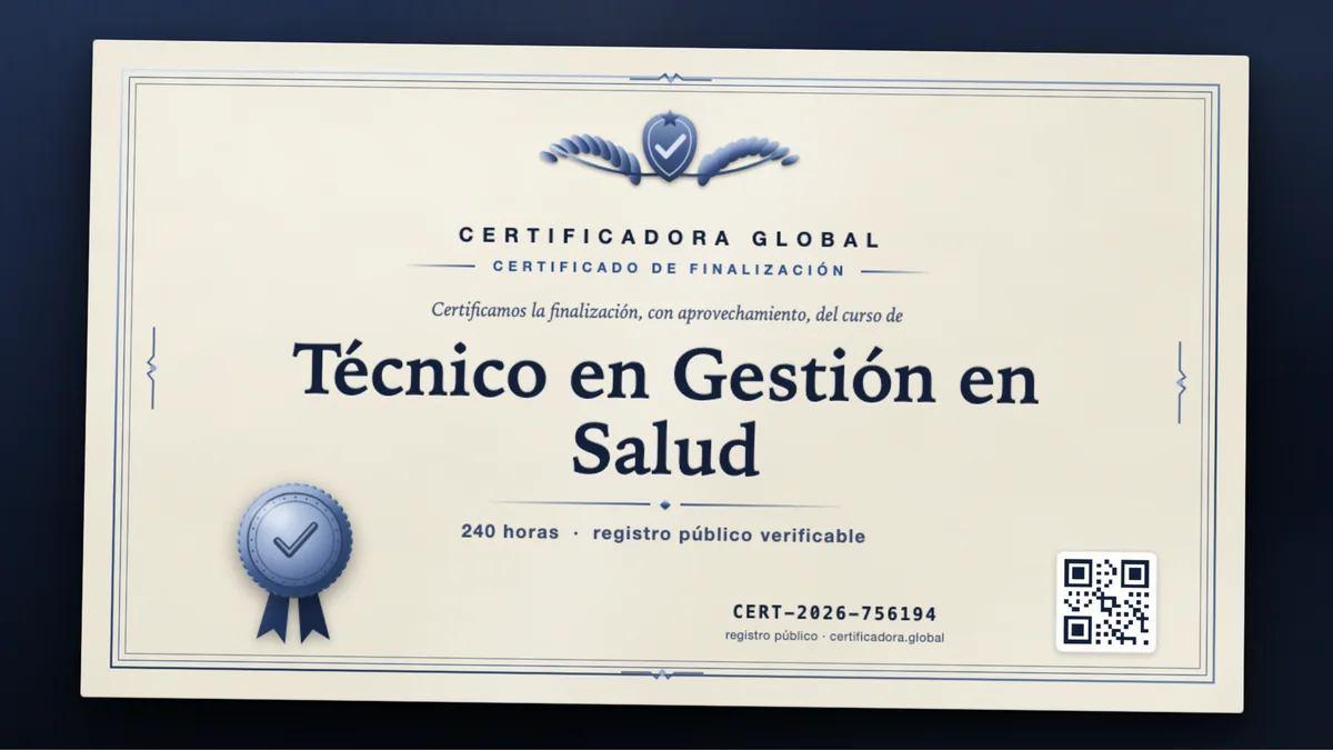 Portada del curso Técnico en Gestión en Salud