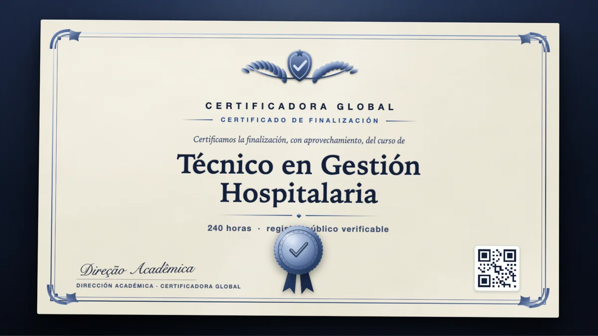 Portada del curso Técnico en Gestión Hospitalaria