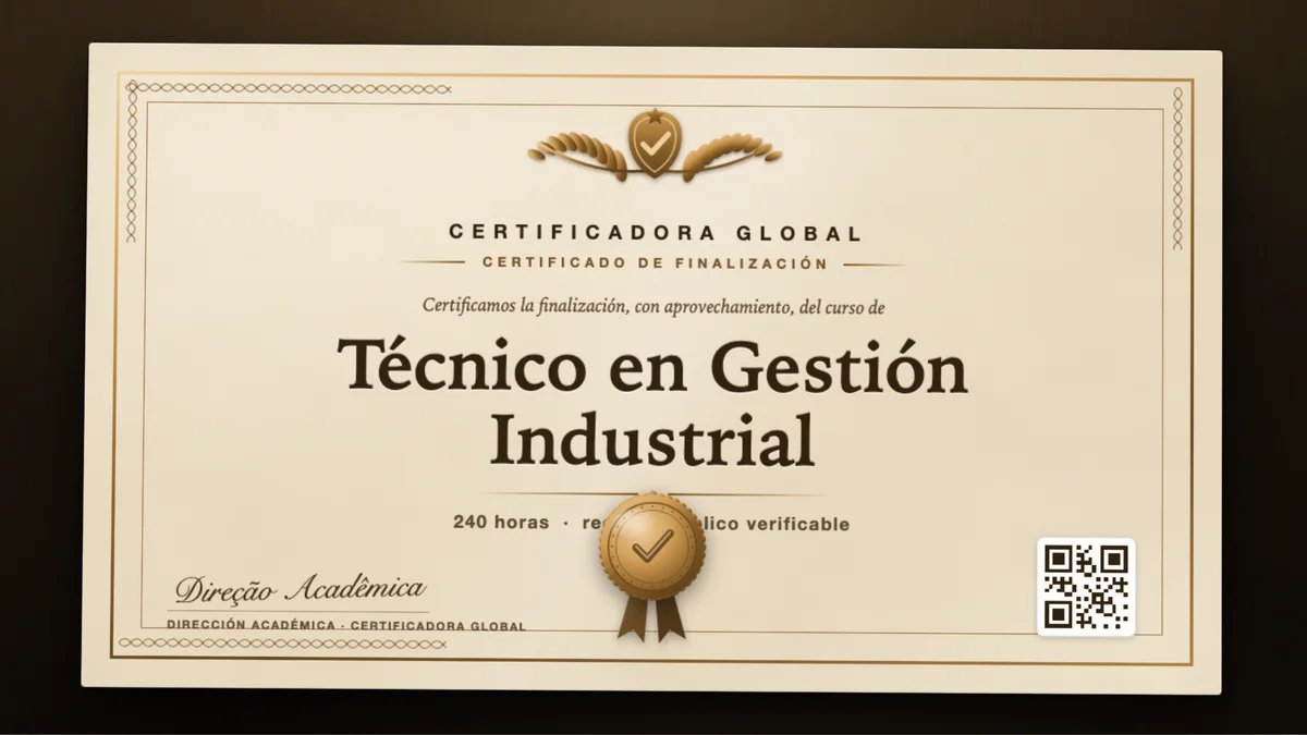 Portada del curso Técnico en Gestión Industrial
