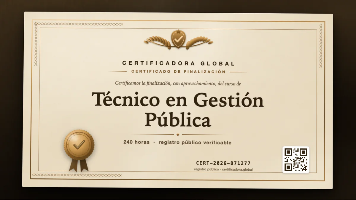 Portada del curso Técnico en Gestión Pública