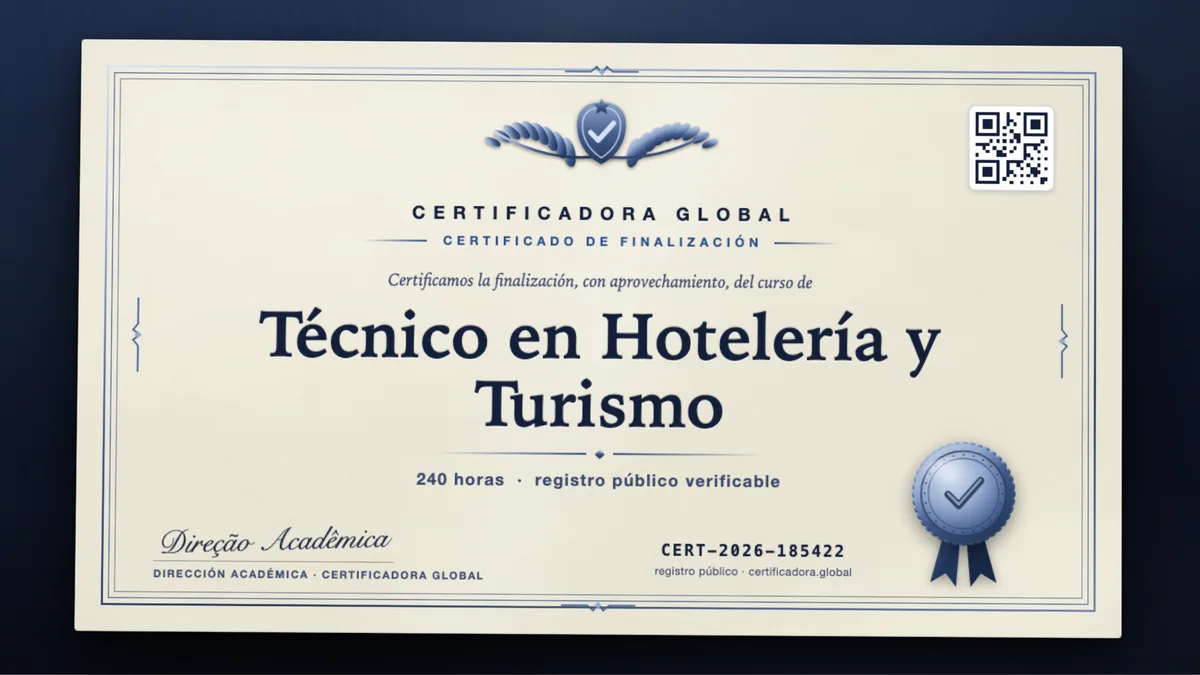 Portada del curso Técnico en Hotelería y Turismo