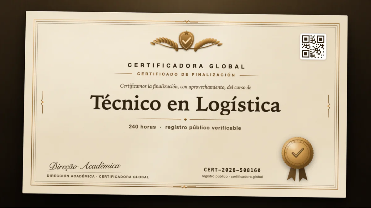 Portada del curso Técnico en Logística