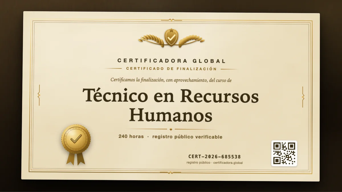 Portada del curso Técnico en Recursos Humanos