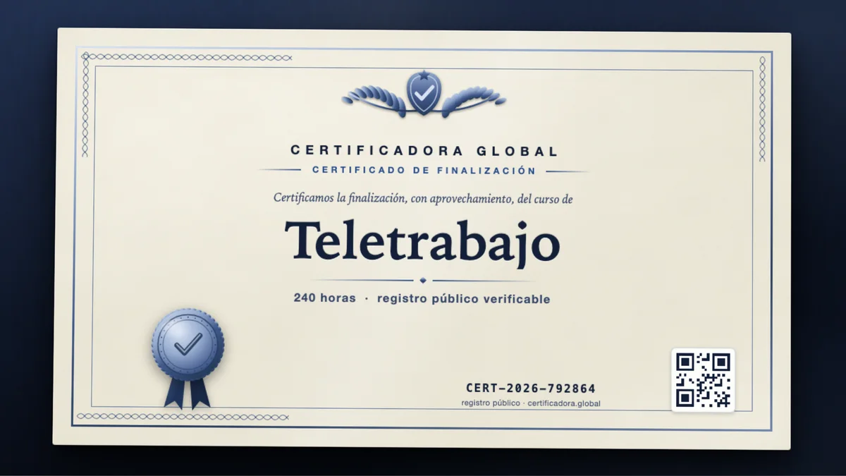 Portada del curso Teletrabajo