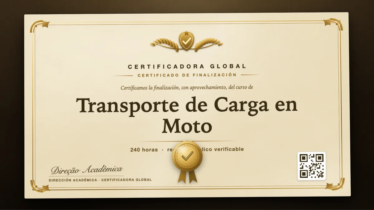 Portada del curso Transporte de Carga en Moto