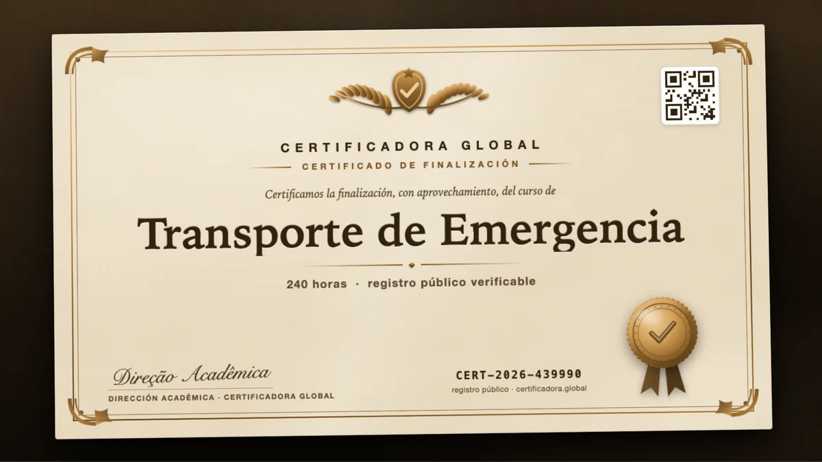 Portada del curso Transporte de Emergencia