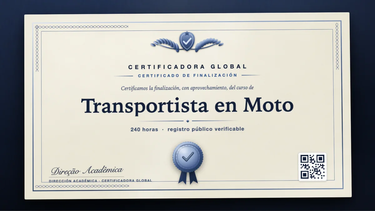 Portada del curso Transportista en Moto