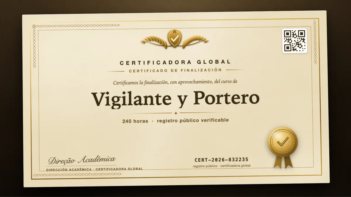 Portada del curso Vigilante y Portero