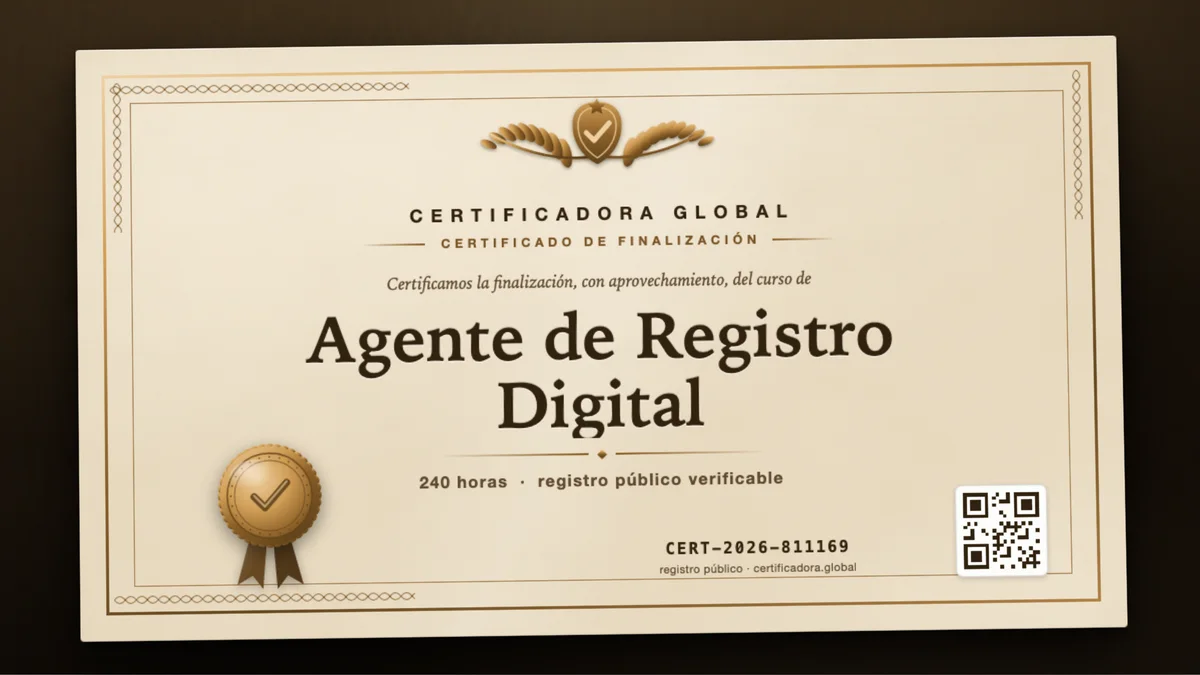 Portada del curso Agente de Registro Digital