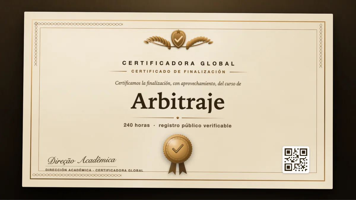 Portada del curso Arbitraje