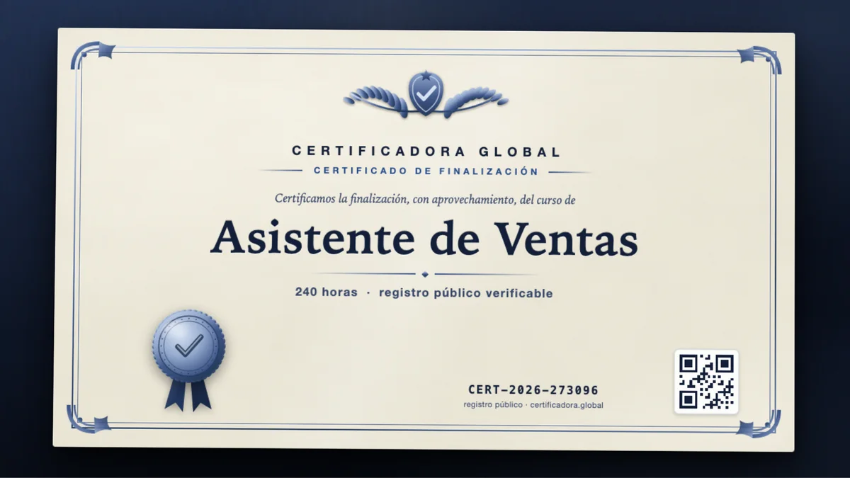 Portada del curso Asistente de Ventas
