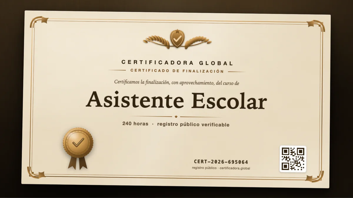 Portada del curso Asistente Escolar