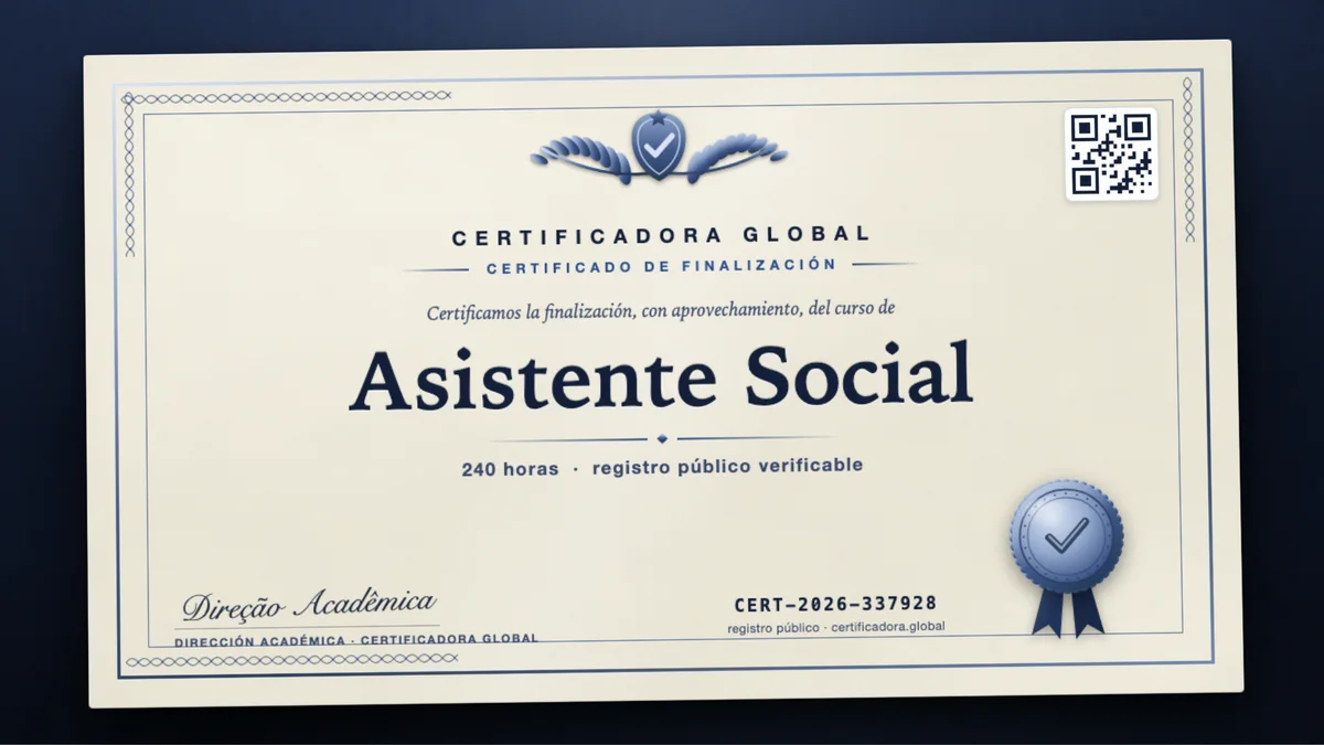 Portada del curso Asistente Social