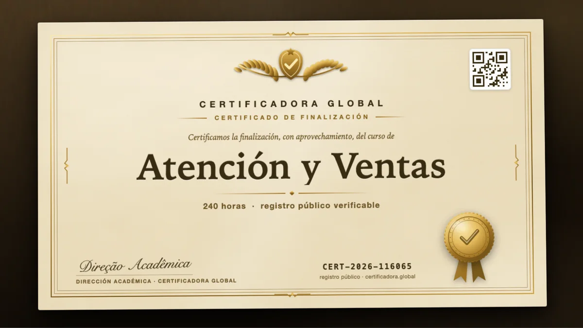 Portada del curso Atención y Ventas