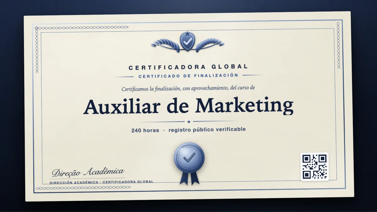 Portada del curso Auxiliar de Marketing