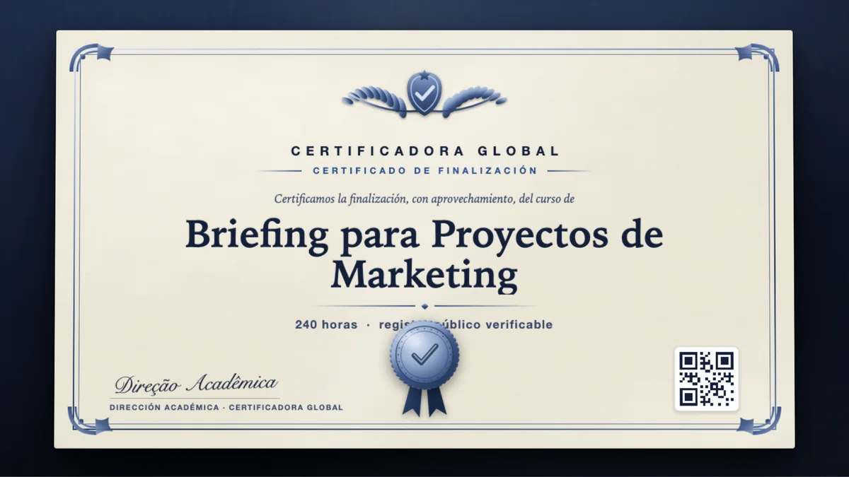 Portada del curso Briefing para Proyectos de Marketing