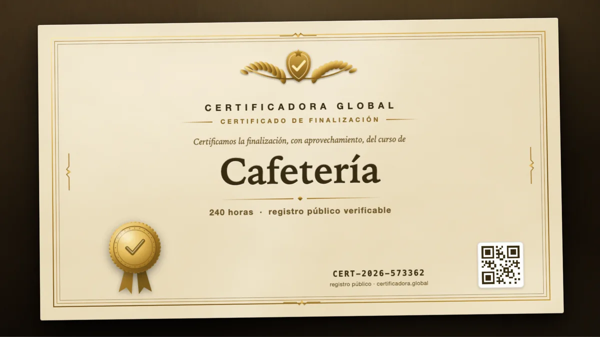 Portada del curso Cafetería