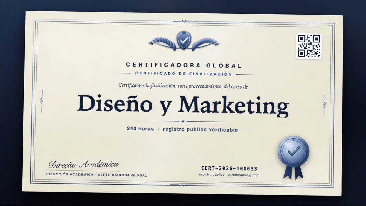Portada del curso Diseño y Marketing