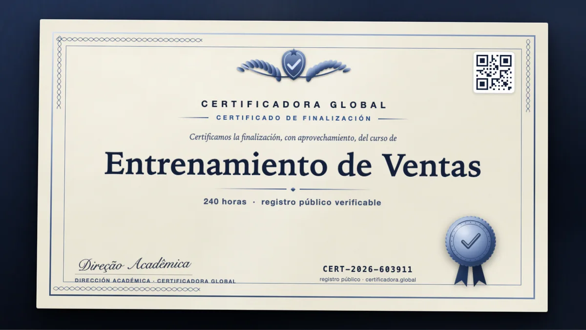 Portada del curso Entrenamiento de Ventas