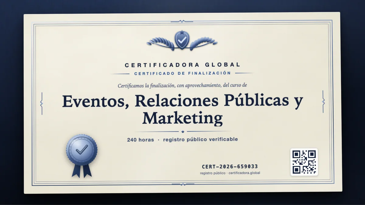 Portada del curso Eventos, Relaciones Públicas y Marketing