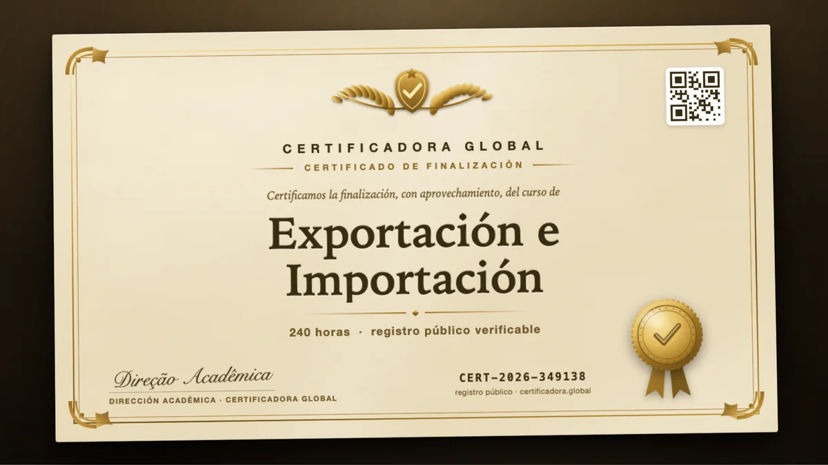 Portada del curso Exportación e Importación