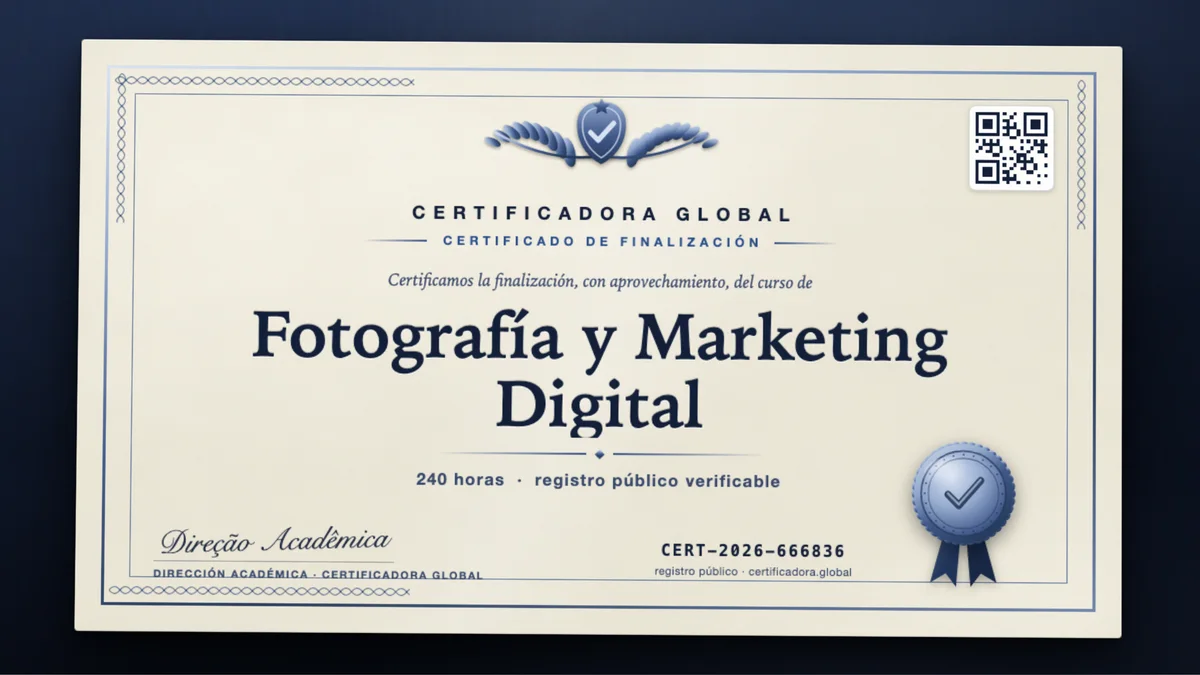 Portada del curso Fotografía y Marketing Digital