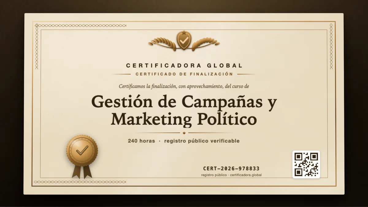 Portada del curso Gestión de Campañas y Marketing Político