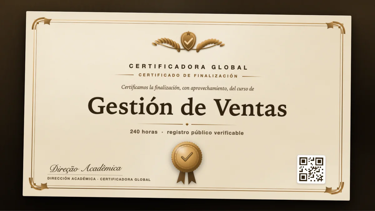 Portada del curso Gestión de Ventas