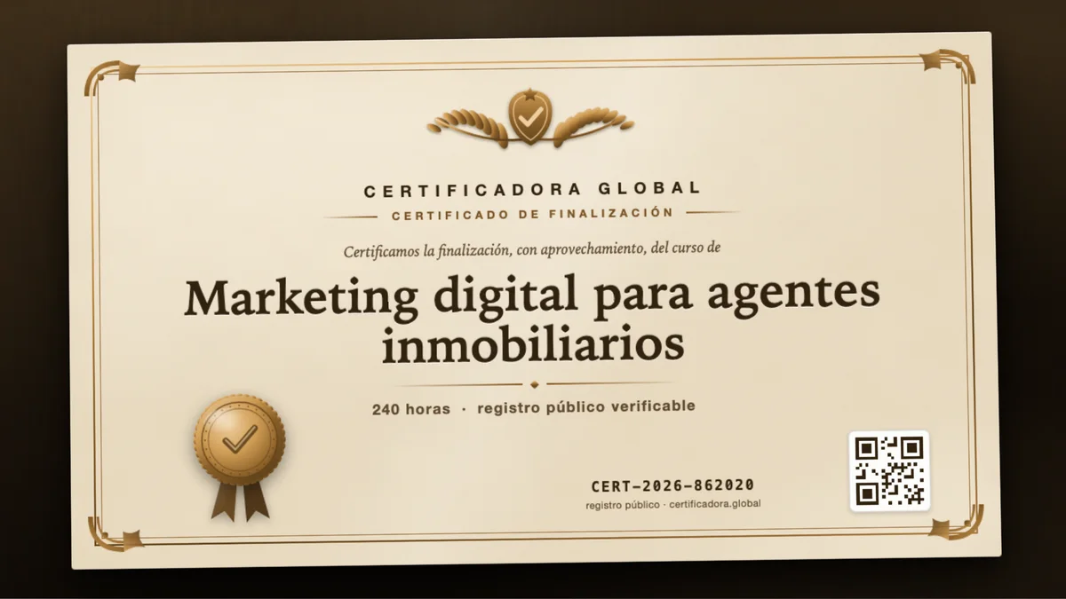 Portada del curso Marketing digital para agentes inmobiliarios