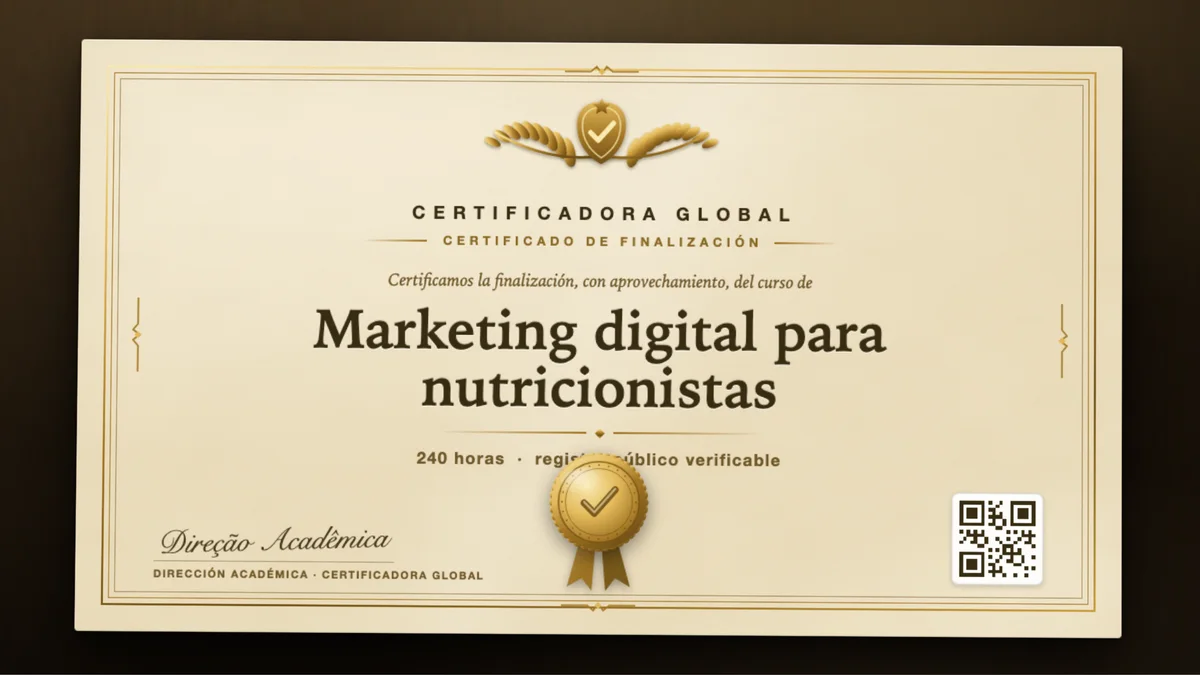Portada del curso Marketing digital para nutricionistas