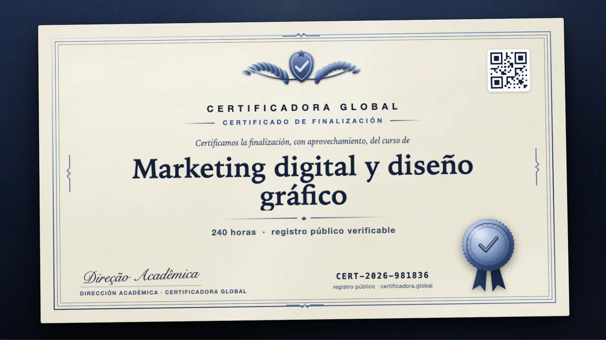 Portada del curso Marketing digital y diseño gráfico