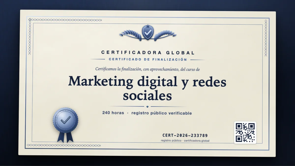 Portada del curso Marketing digital y redes sociales