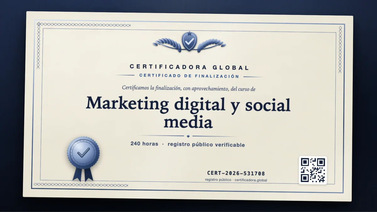 Portada del curso Marketing digital y social media
