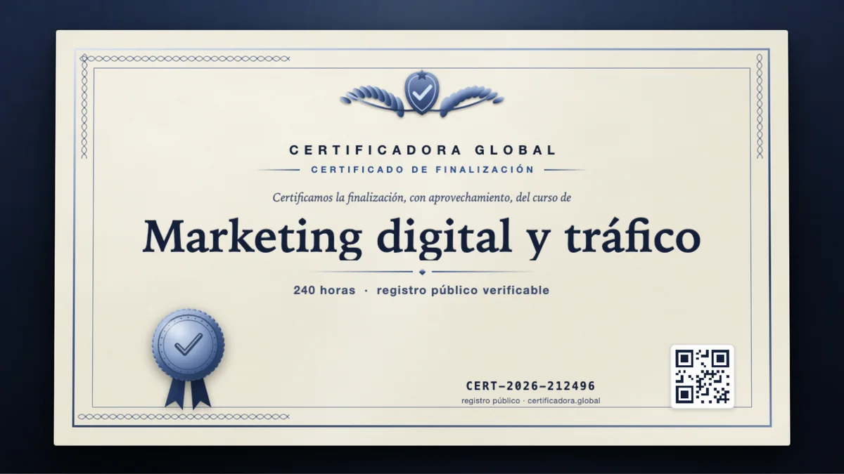 Portada del curso Marketing digital y tráfico