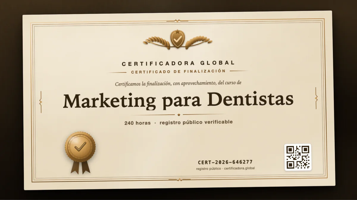 Portada del curso Marketing para Dentistas