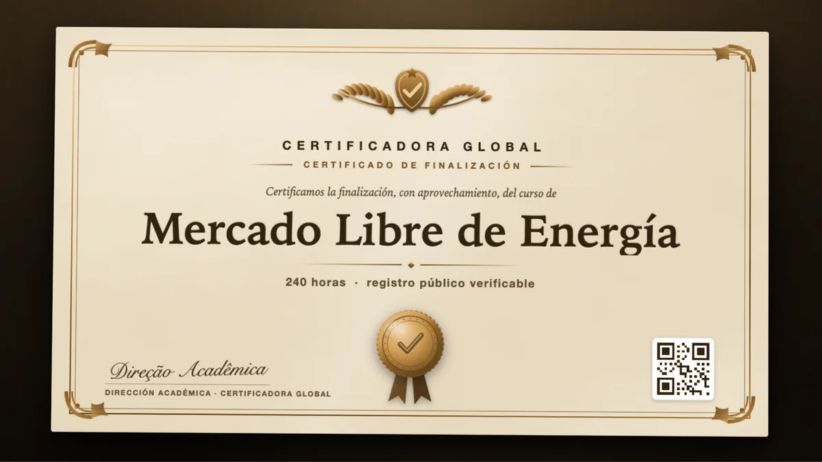 Portada del curso Mercado Libre de Energía