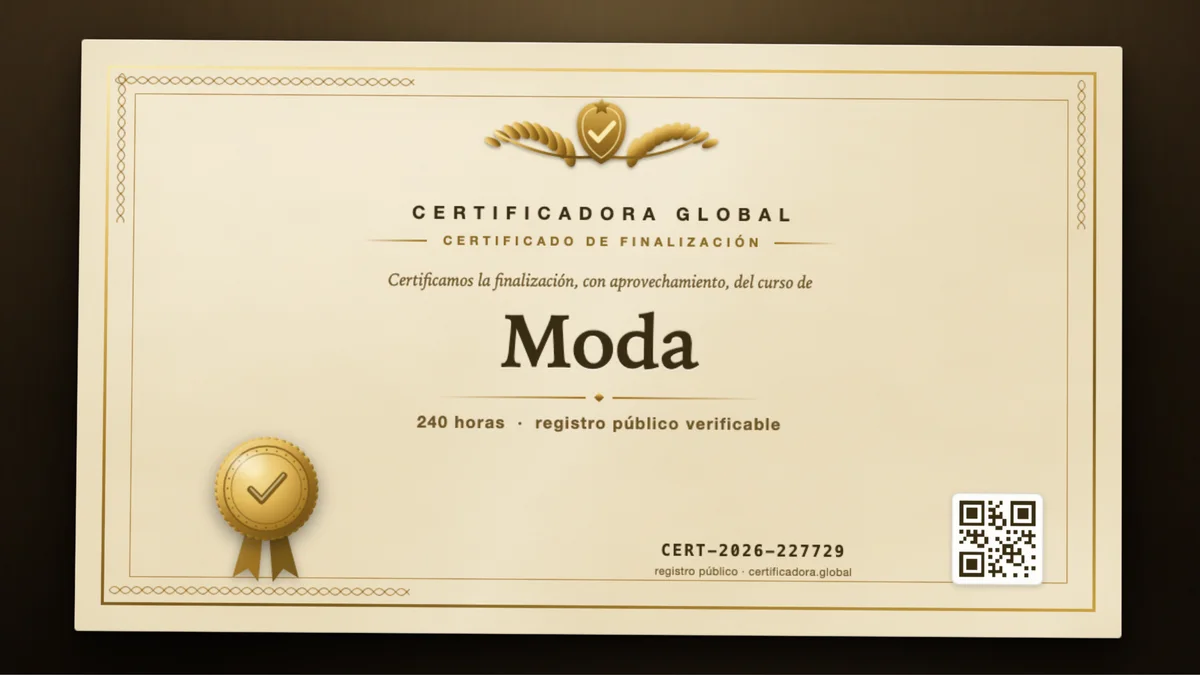 Portada del curso Moda