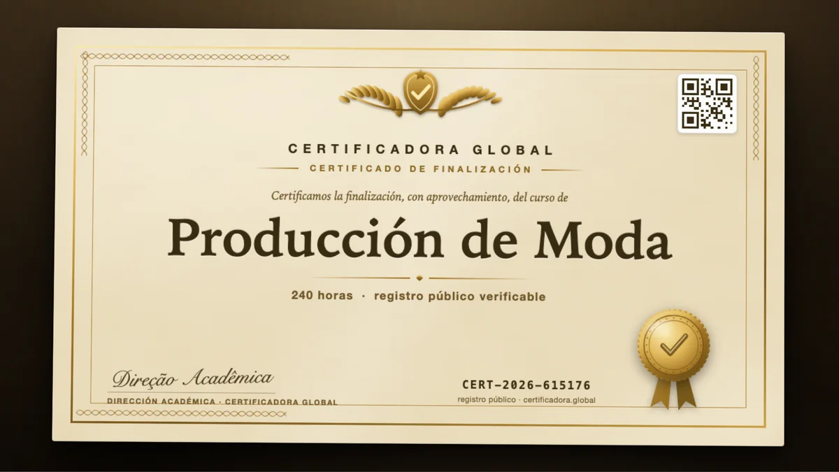 Portada del curso Producción de Moda