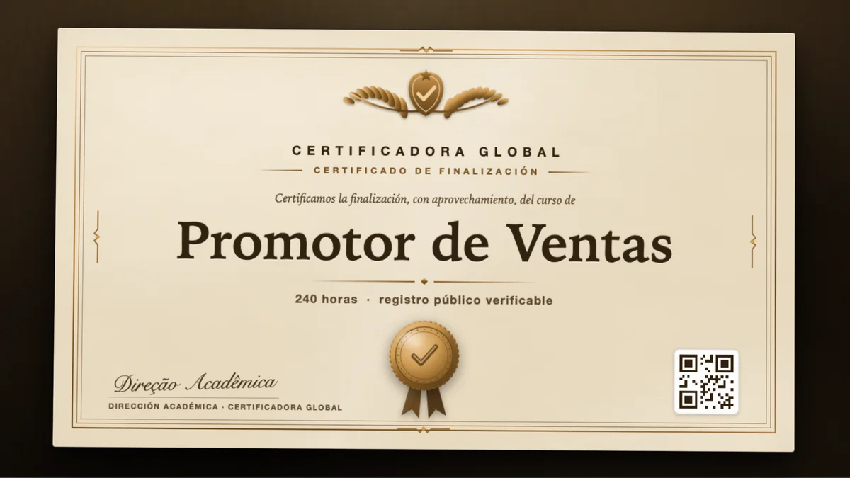 Portada del curso Promotor de Ventas