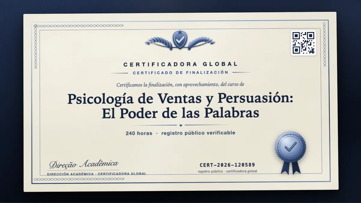 Portada del curso Psicología de Ventas y Persuasión: El Poder de las Palabras