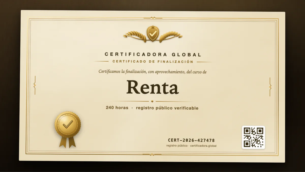Portada del curso Renta