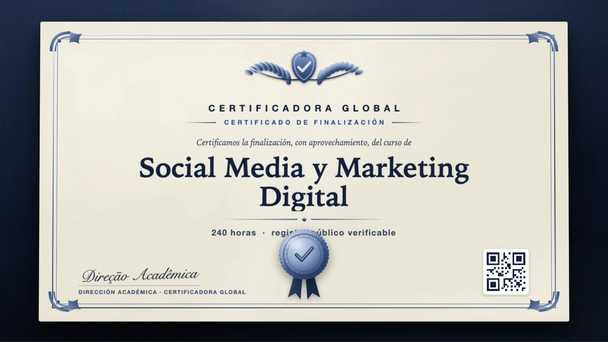 Portada del curso Social Media y Marketing Digital