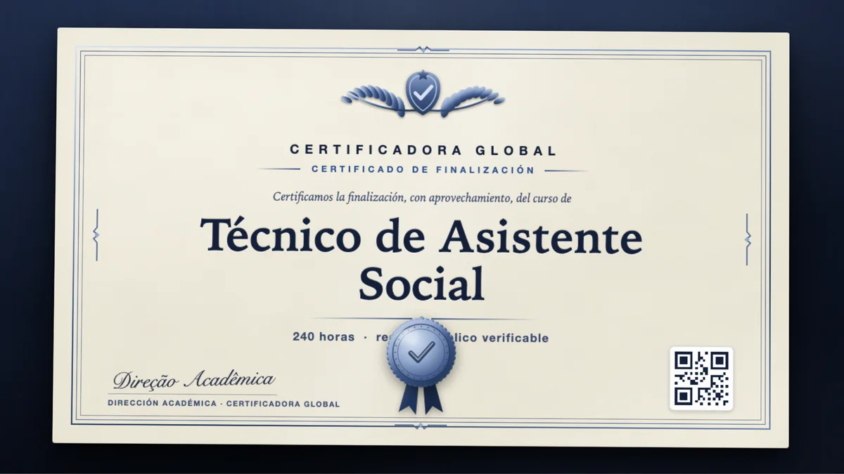 Portada del curso Técnico de Asistente Social
