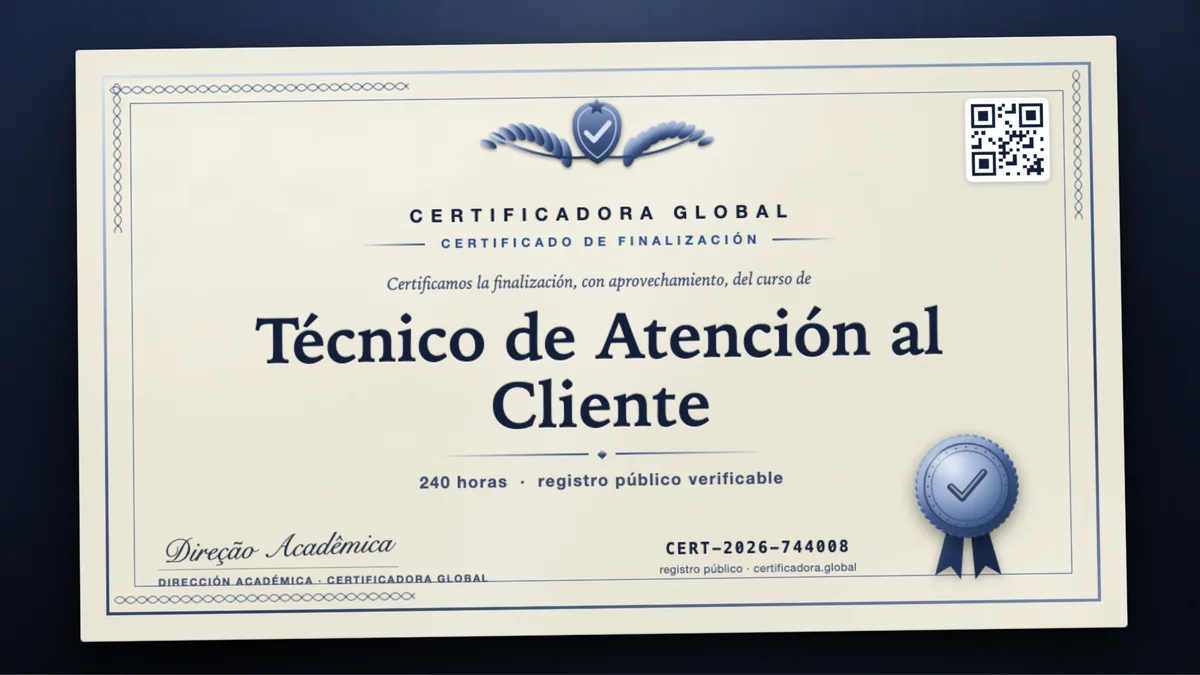 Portada del curso Técnico de Atención al Cliente