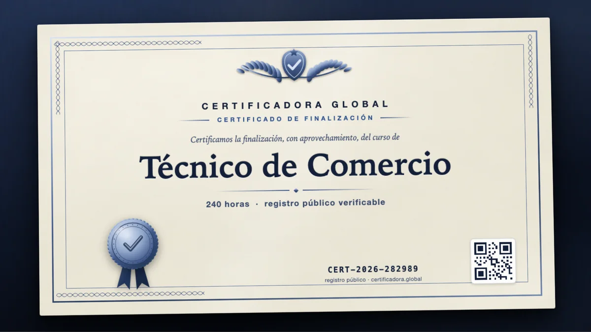 Portada del curso Técnico de Comercio