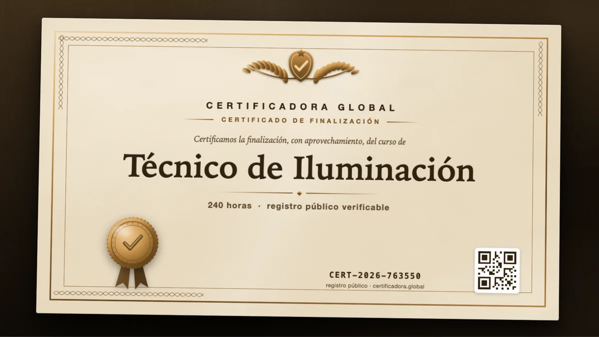 Portada del curso Técnico de Iluminación